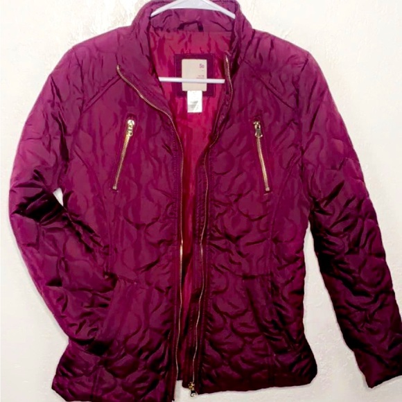 Girls Burgundy Winter Coat - Picture 3 of 4